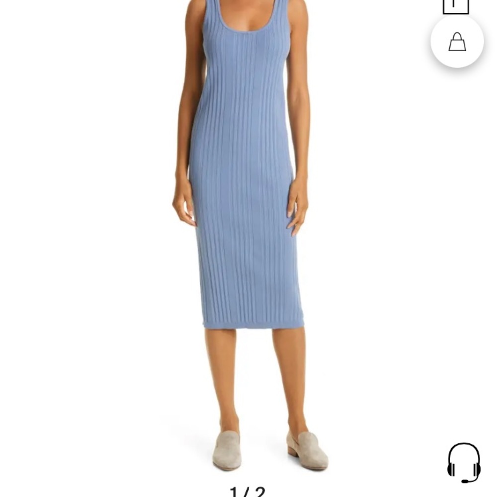 Club Monaco ribbed tank midi dress